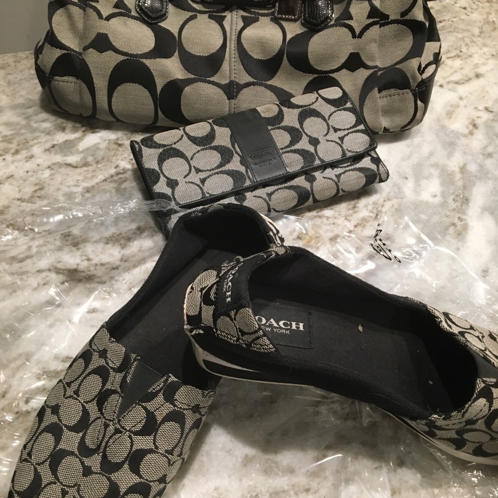 Coach hand bag and loafer set